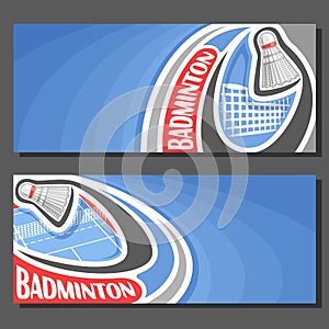 Vector banners for Badminton game