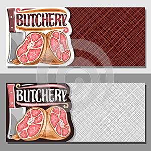 Vector banners for Butchery