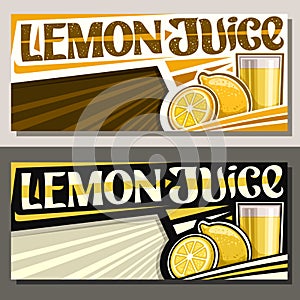 Vector banners for Lemon Juice