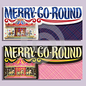 Vector banners for Merry-Go-Round Carousel