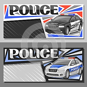 Vector banners for Police Car