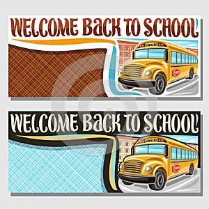 Vector banners for School Bus