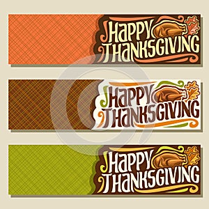 Vector banners for Thanksgiving day