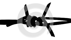 Vector of a barbed wires