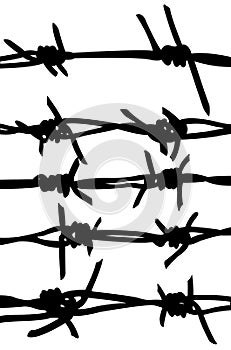 Vector of a barbed wires