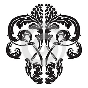 Vector baroque of vintage elements for design.