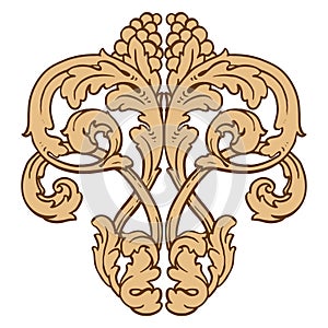 Vector baroque of vintage elements for design.