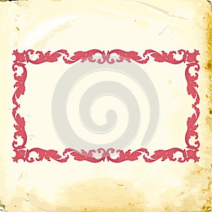 Vector baroque of vintage elements for design.