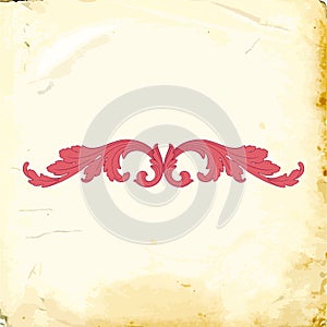 Vector baroque of vintage elements for design.