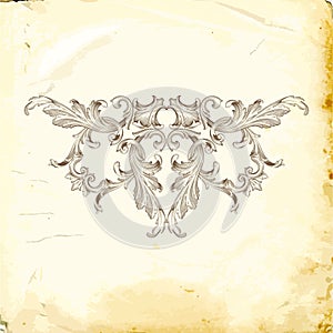 Vector baroque of vintage elements for design.