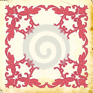 Vector baroque of vintage elements for design.