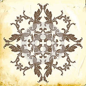 Vector baroque of vintage elements for design.