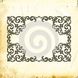 Vector baroque of vintage elements for design.