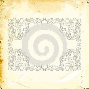 Vector baroque of vintage elements for design.