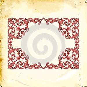 Vector baroque of vintage elements for design.