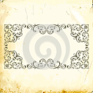 Vector baroque of vintage elements for design.