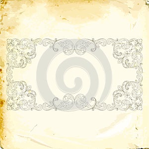 Vector baroque of vintage elements for design.