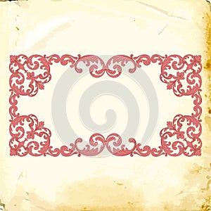 Vector baroque of vintage elements for design.