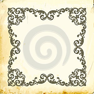 Vector baroque of vintage elements for design.