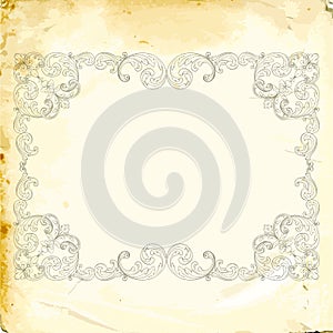 Vector baroque of vintage elements for design.