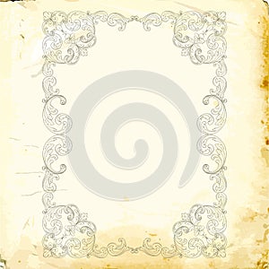 Vector baroque of vintage elements for design.