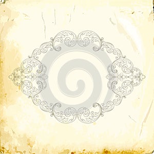 Vector baroque of vintage elements for design.