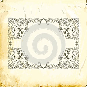 Vector baroque of vintage elements for design.