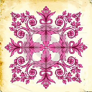 Vector baroque of vintage elements for design.