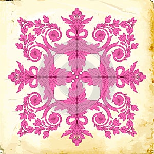 Vector baroque of vintage elements for design.