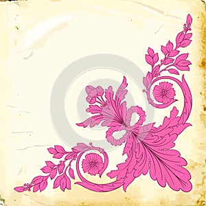 Vector baroque of vintage elements for design.