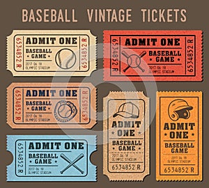 Vector Baseball invite Tickets