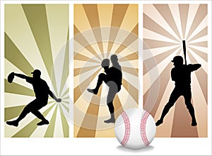 Vector Baseball Players