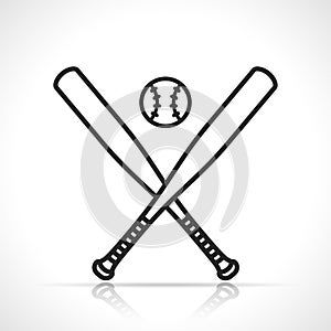 Vector baseball or softball icon