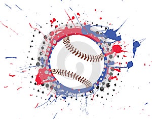 Vector Baseball with Splatter