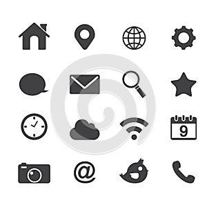 Vector basic application web Icons