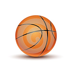 Vector Basketball ball isolated on a white background. Orange basketball play symbol. Sport icon activity