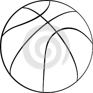 Vector basketball Icon. Flat vector illustration of Volleyball for web design, logo, icon, app, UI. Isolated on white