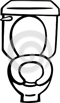 Vector bathroom toilet illustration