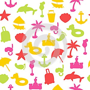 Vector beach pattern for summer