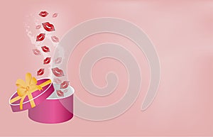Vector beautiful background pink banner for advertising female s