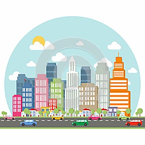 Vector of the beautiful city - eclips