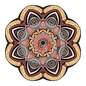 Vector Beautiful Deco Colored Mandala