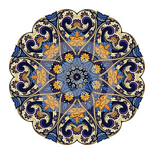 Vector Beautiful Deco Colored Mandala