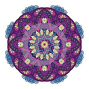 Vector Beautiful Deco Colored Mandala