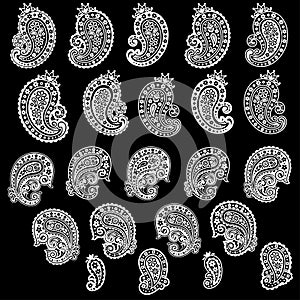 Vector beautiful paisley single material,