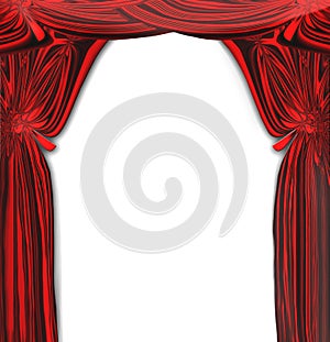 Vector Beautiful Red Drapes