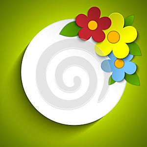 Beautiful Spring Flowers Green Background