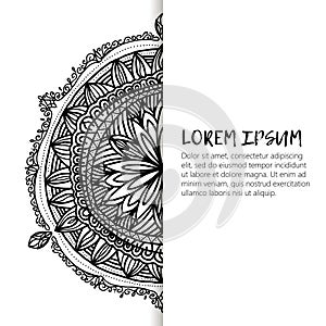 Vector Beautiful vintage decorative elements. Oriental pattern, illustration. Islam, Arabic Indian turkish motifs