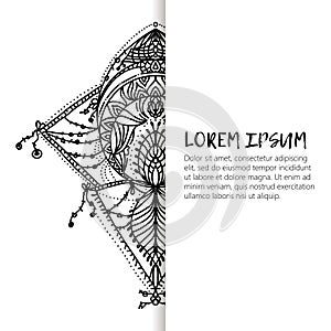 Vector Beautiful vintage decorative elements. Oriental pattern, illustration. Islam, Arabic Indian turkish motifs