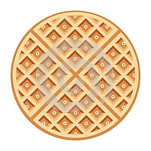 Vector belgium round waffle